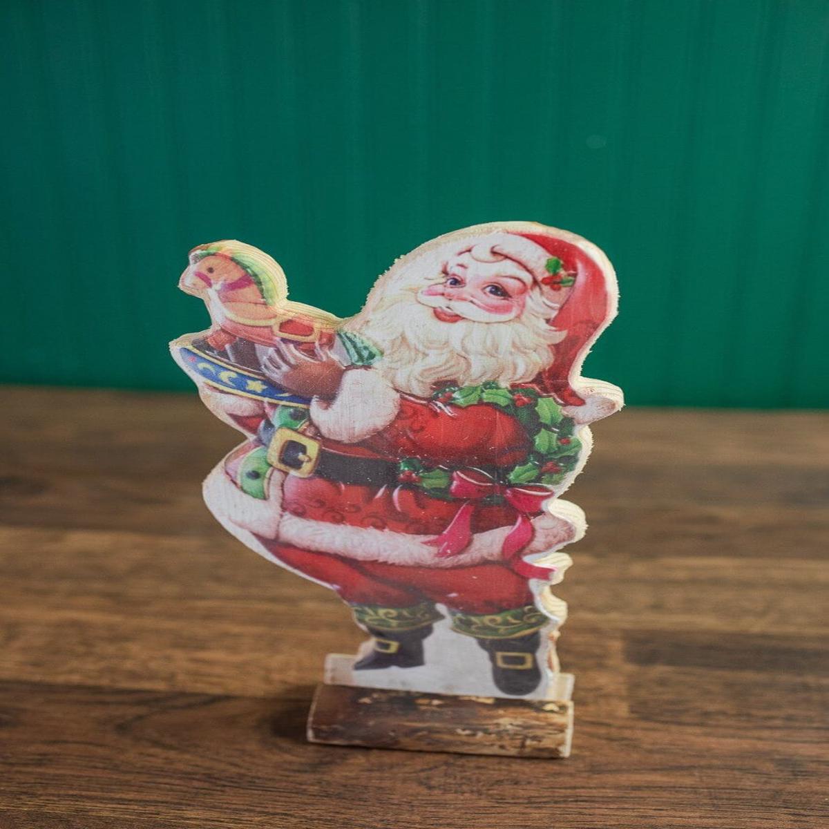 14 Inch Vintage Santa Standing Decorative Christmas Figure