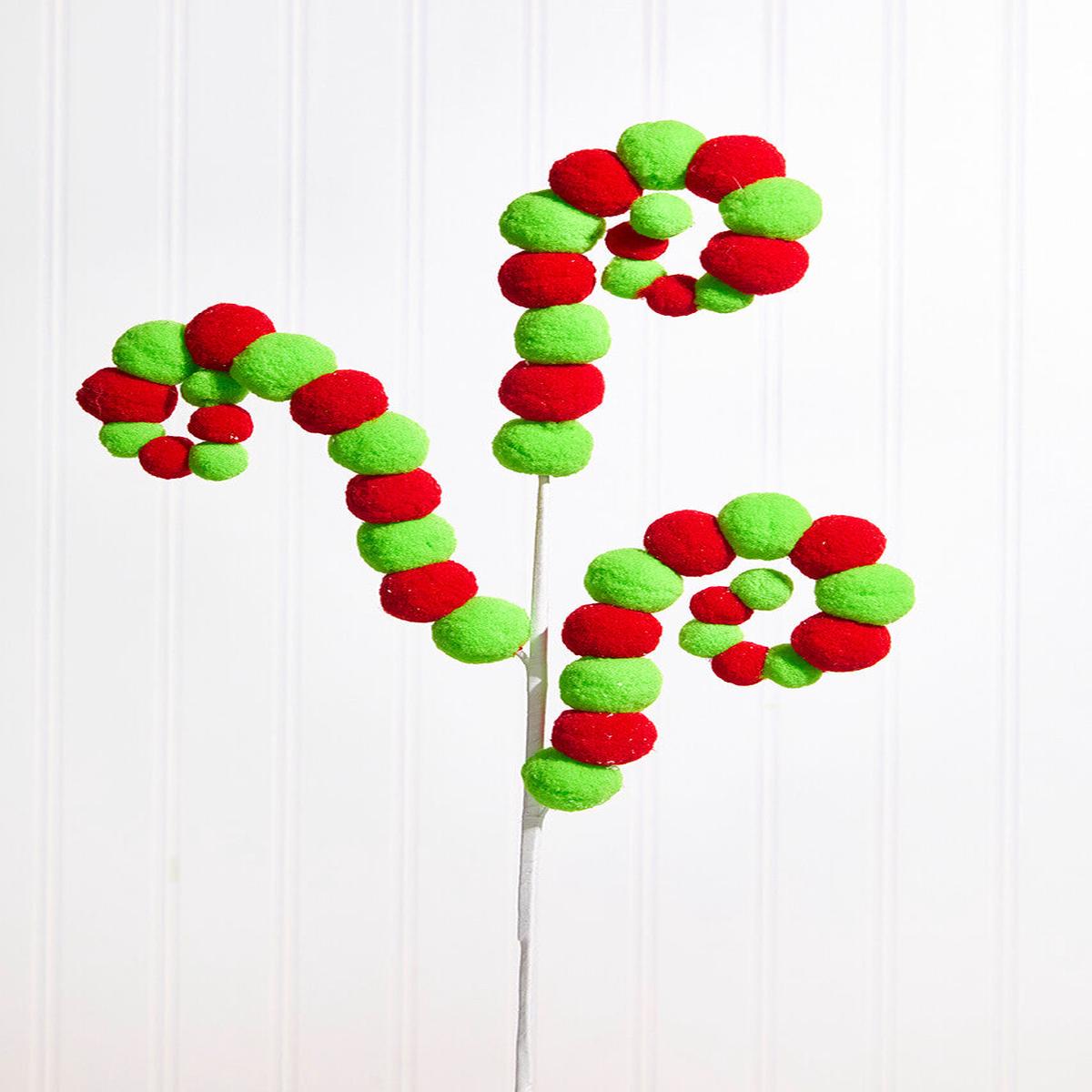 28 Inch Felt Ball Spiral Curly Spray