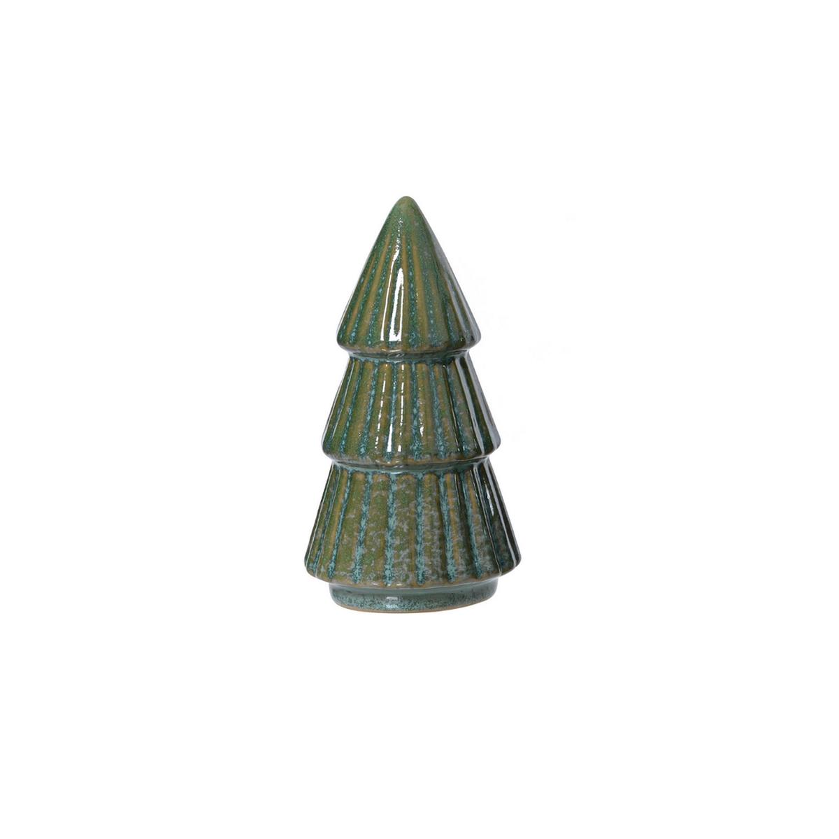 Rosemary Green Ribbed Shaped Tree Christmas Decoration