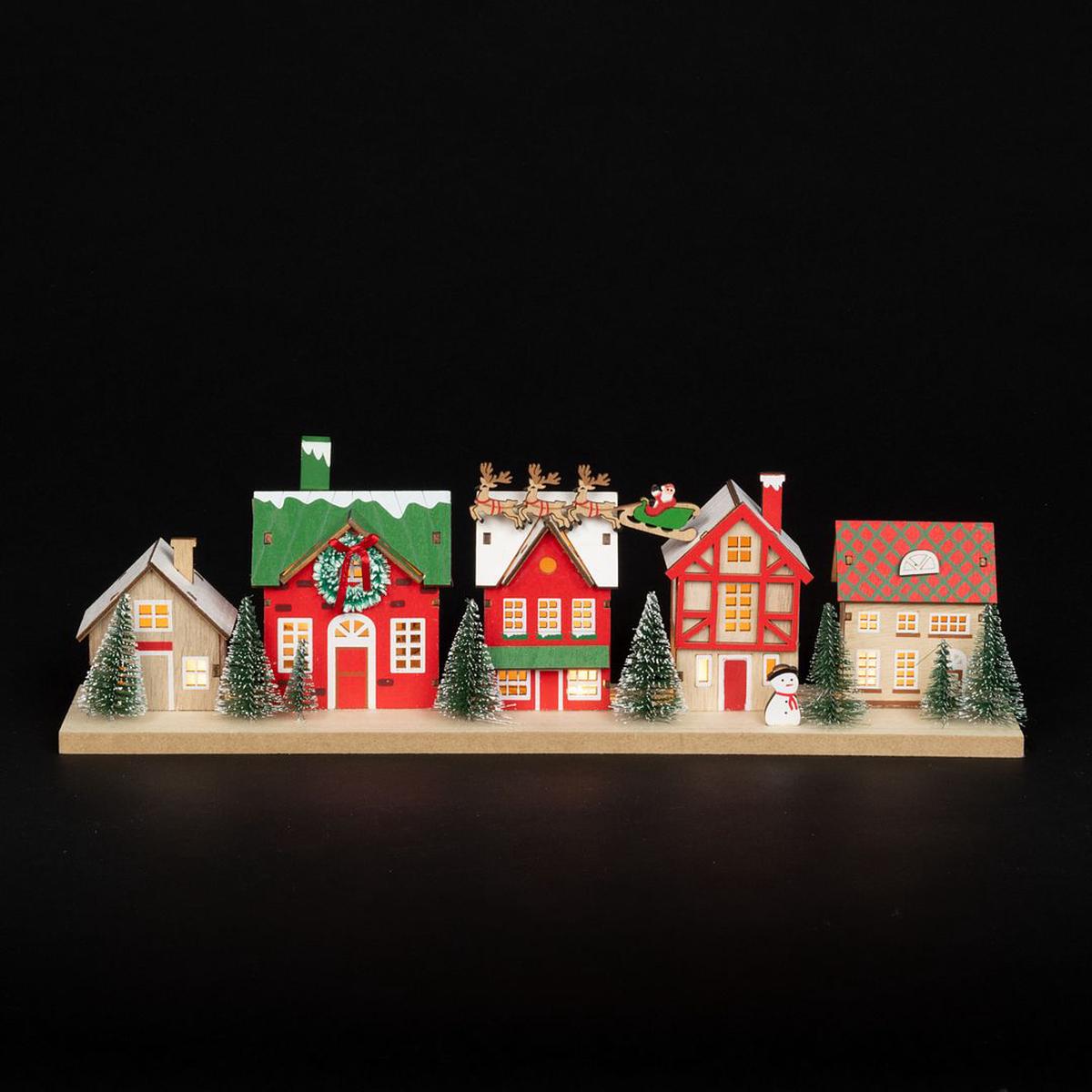 Wooden Christmas Village Ornament