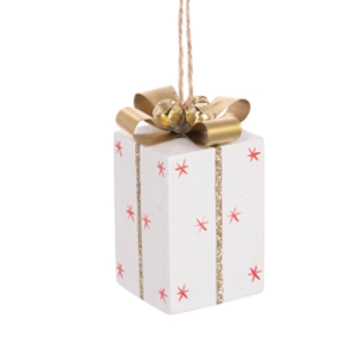 Wooden Gift Decoration - White