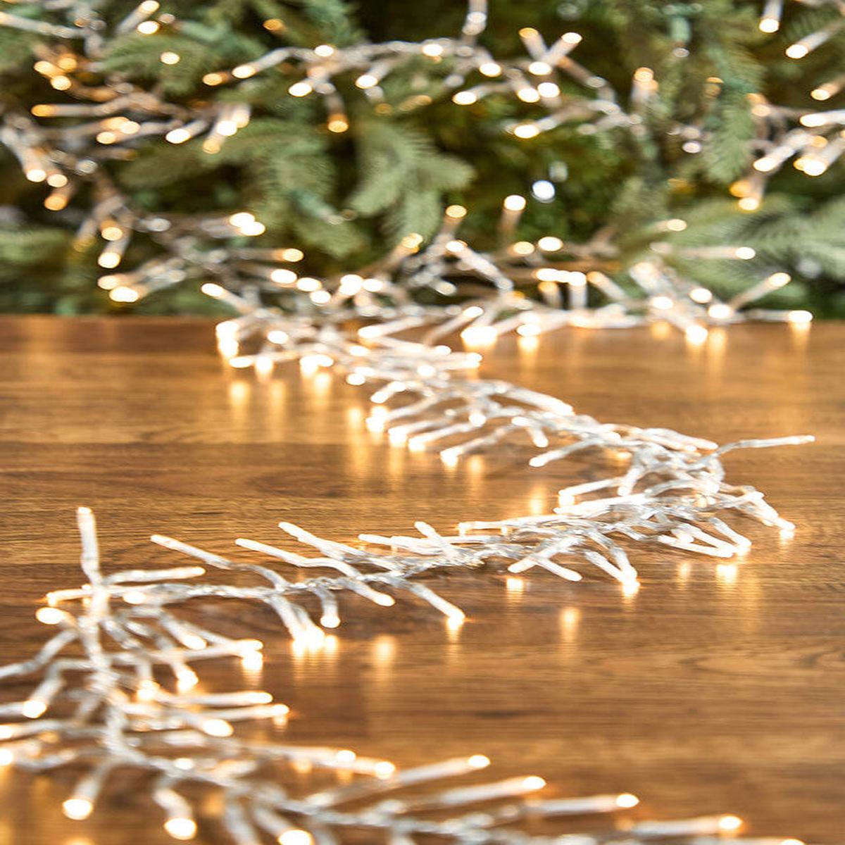 12.5' Warm White Cluster LED Twinkle Lights
