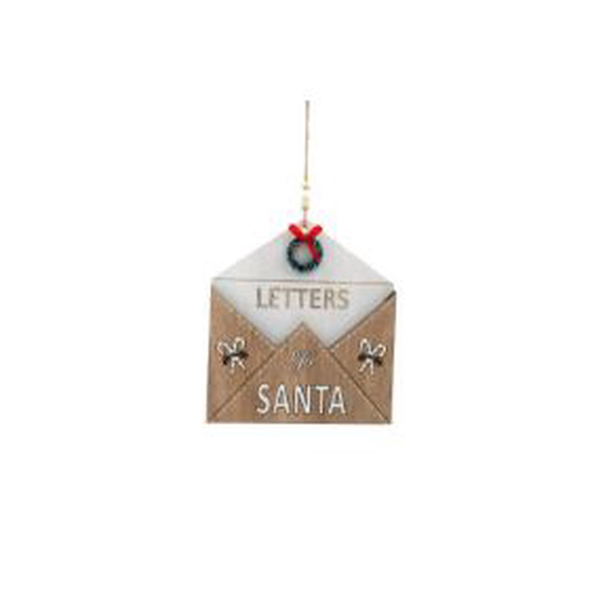 19cm Hanging Wooden Letter to Santa