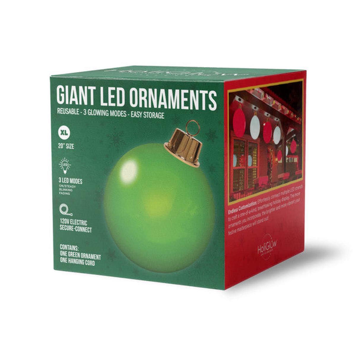 20 Inch Green Inflatable LED Christmas Ornament