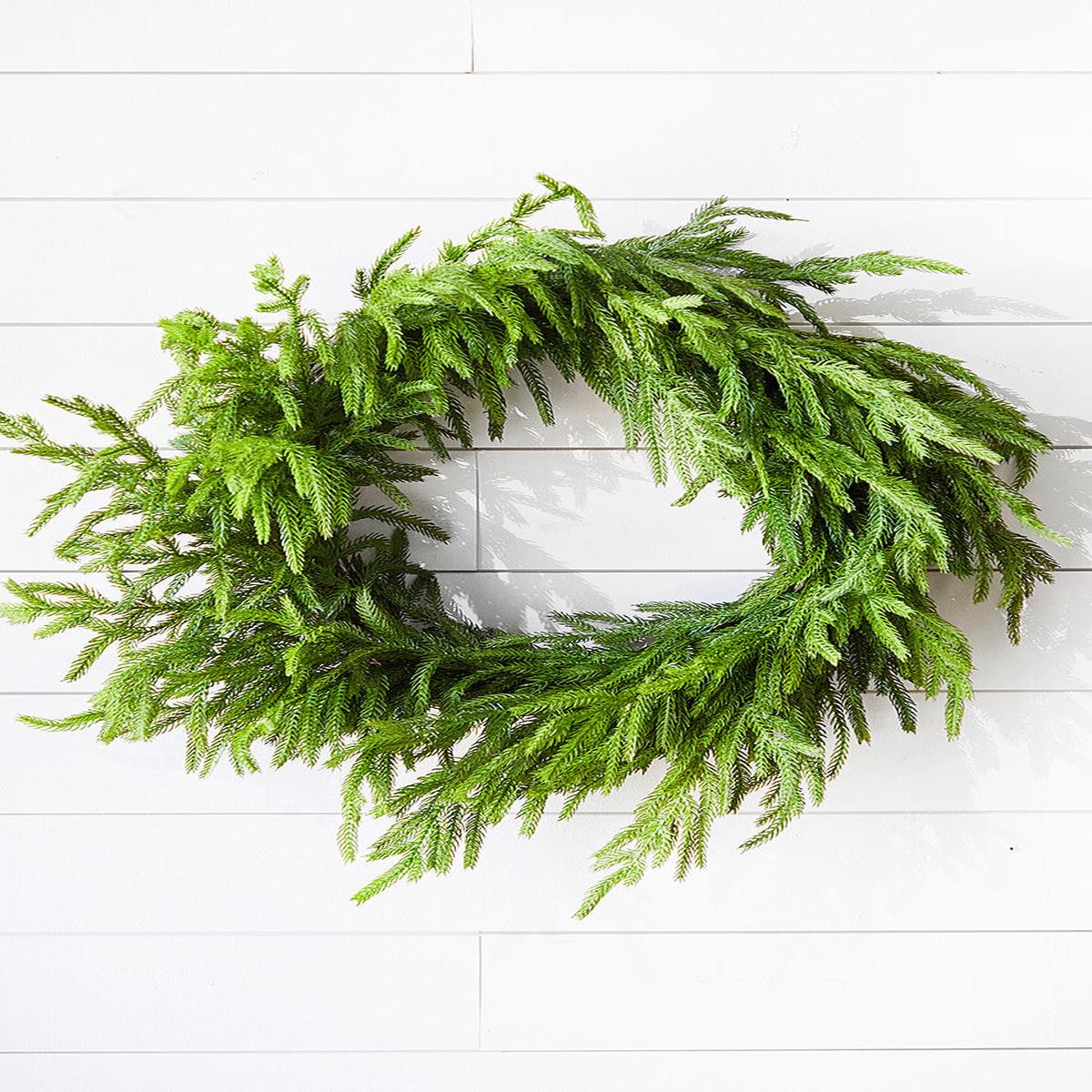 24 Inch Just Cut Norfolk Pine Christmas Wreath