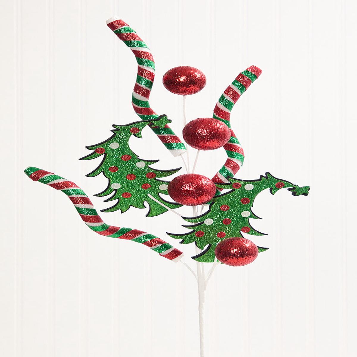 30 Inch Tree Ball Spray  Festive Whimsy for Playful Holiday Arrangements