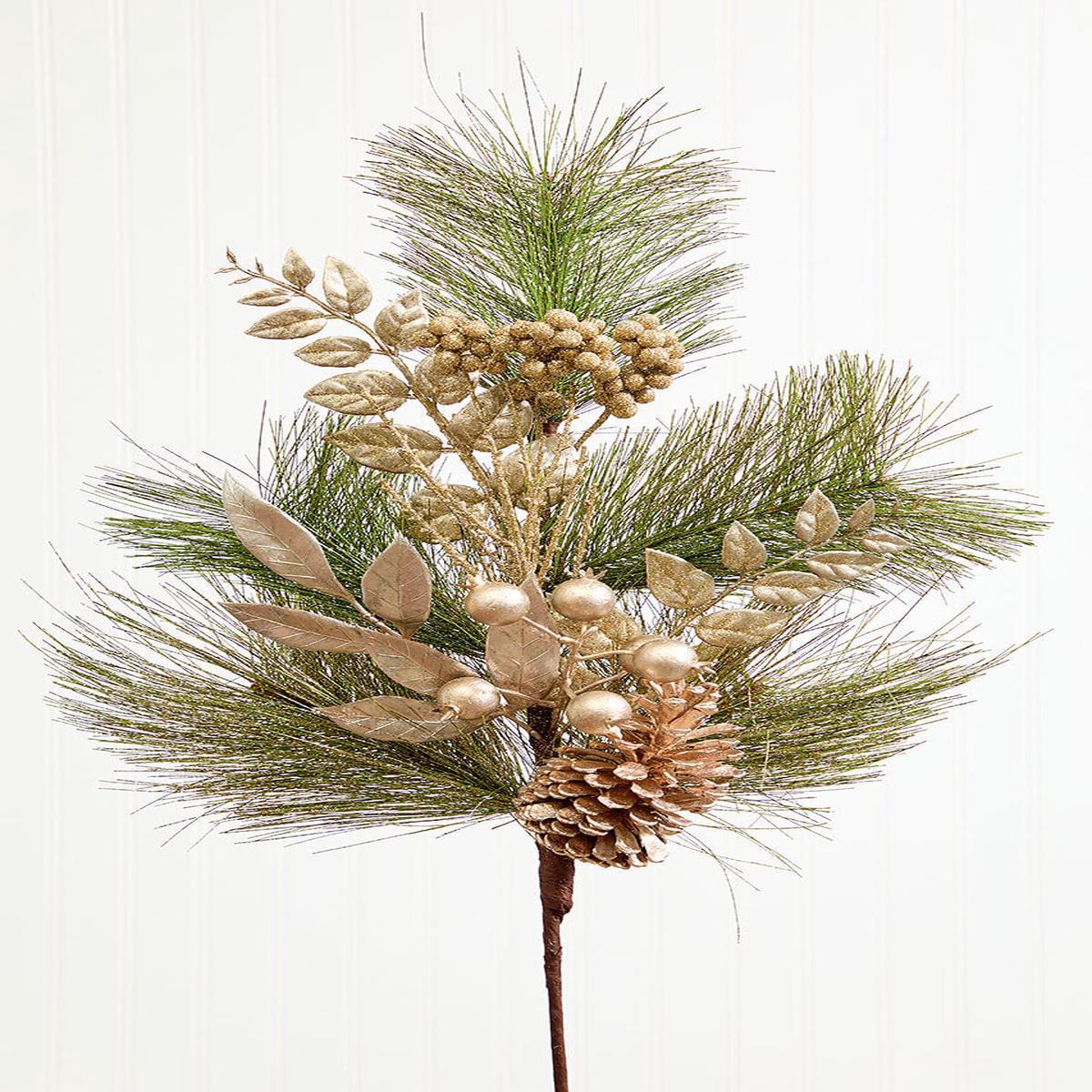 30 Inchi Berry/Cone Cedar Spray - Platinum Luxurious Holiday Christmas Decor Accent