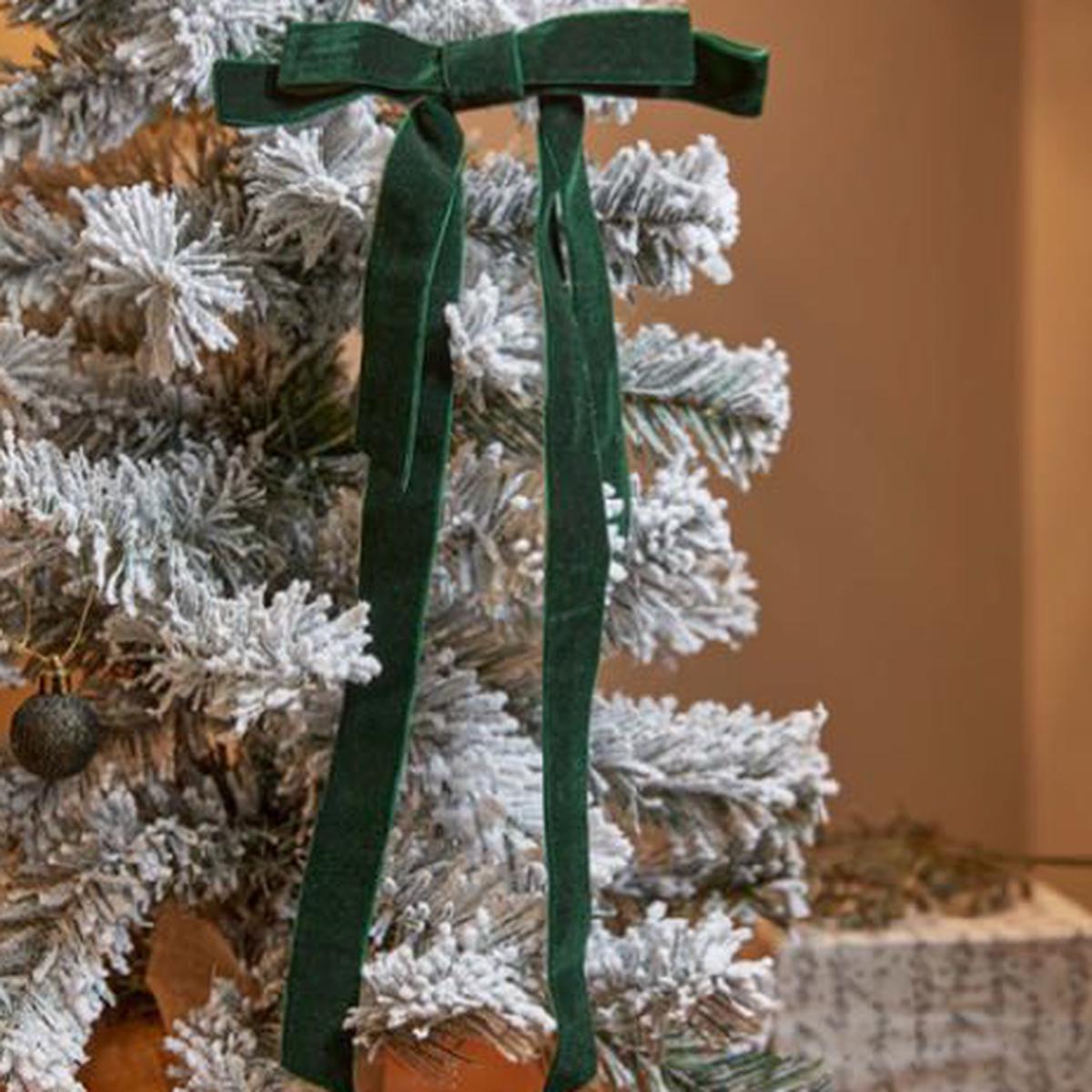 18cm Velvet Bow 8 Pack - Emerald