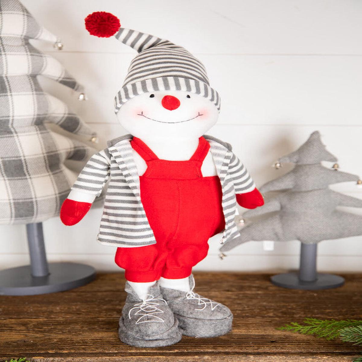 Standing Snowman Figure 20 Inch Christmas Winter Decor