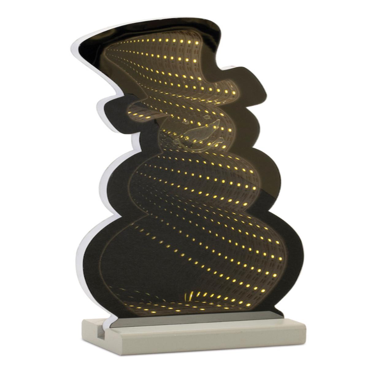 12-Inch Snowman Infinity Light Festive LED Holiday Dec