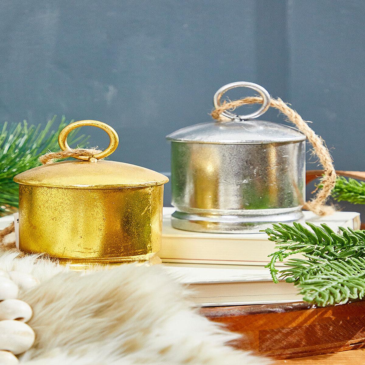Small Metal Bell Ornament 5 Inch Christmas Decor