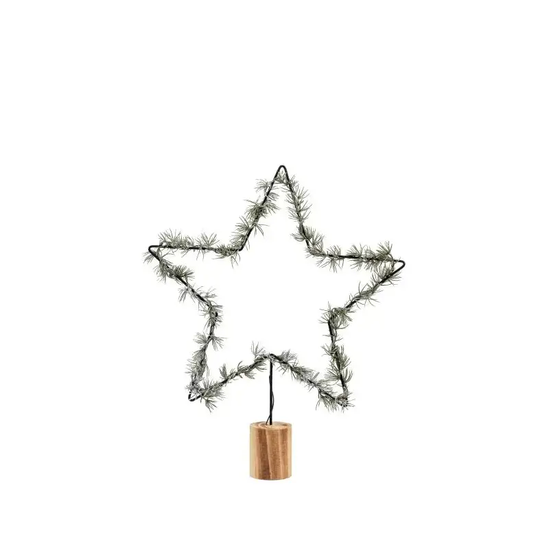 Star with Pine LED Green
