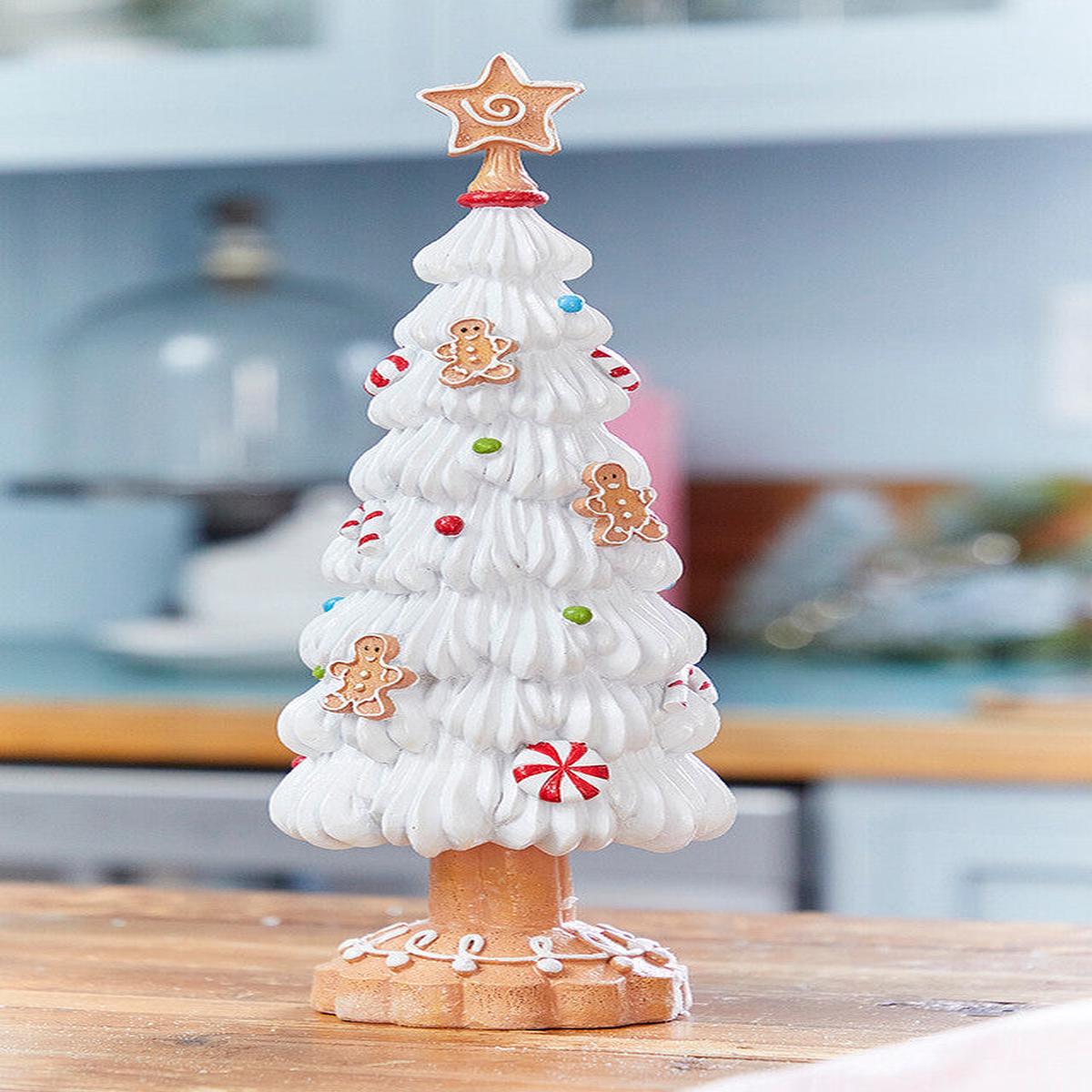 15 Inch Resin Sweets Tree Whimsical Gingerbread Christmas Decorative Centerpiece