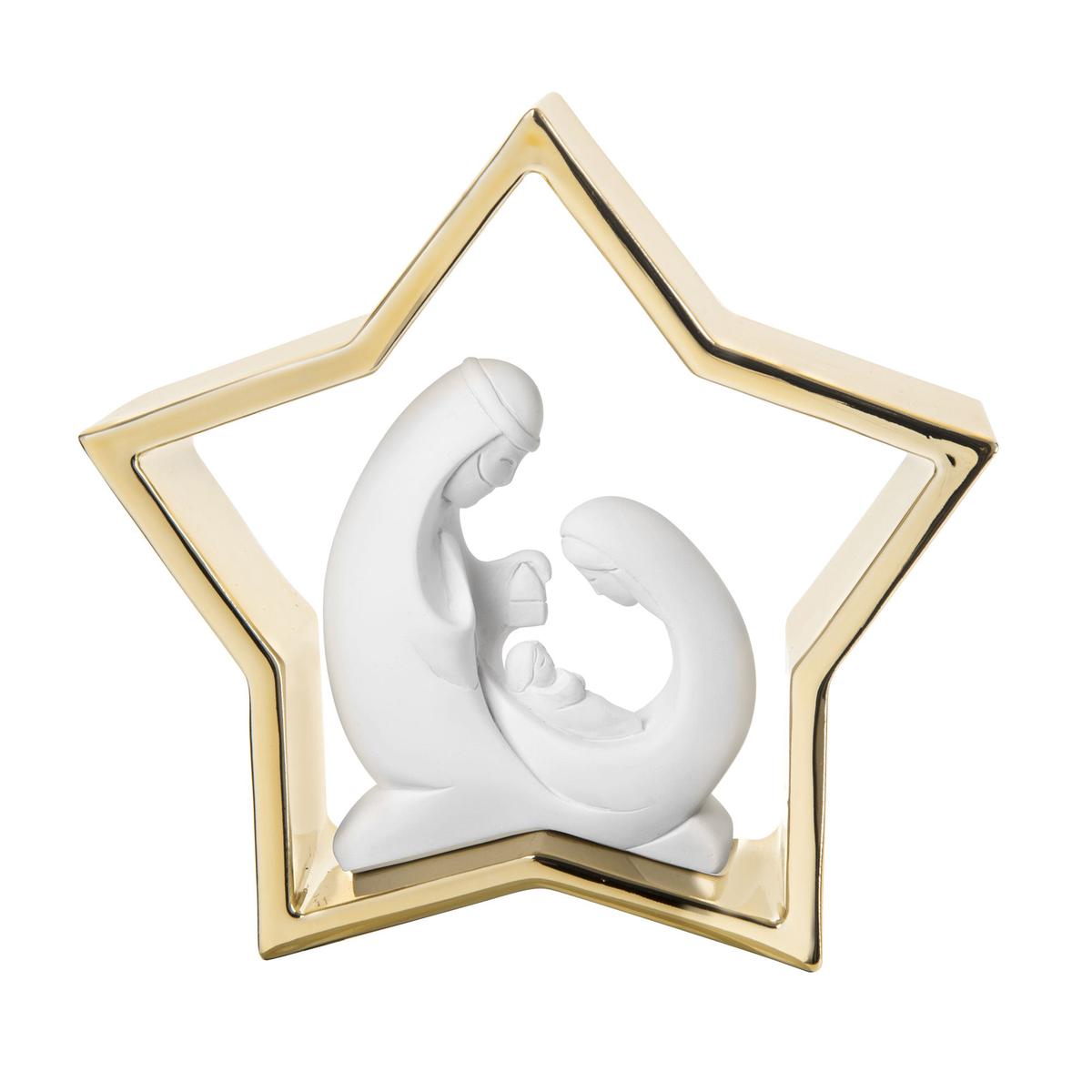 BONGELLI PREZIOSI Nativity Christmas Star Nativity Scene 15cm Marmorino Gold