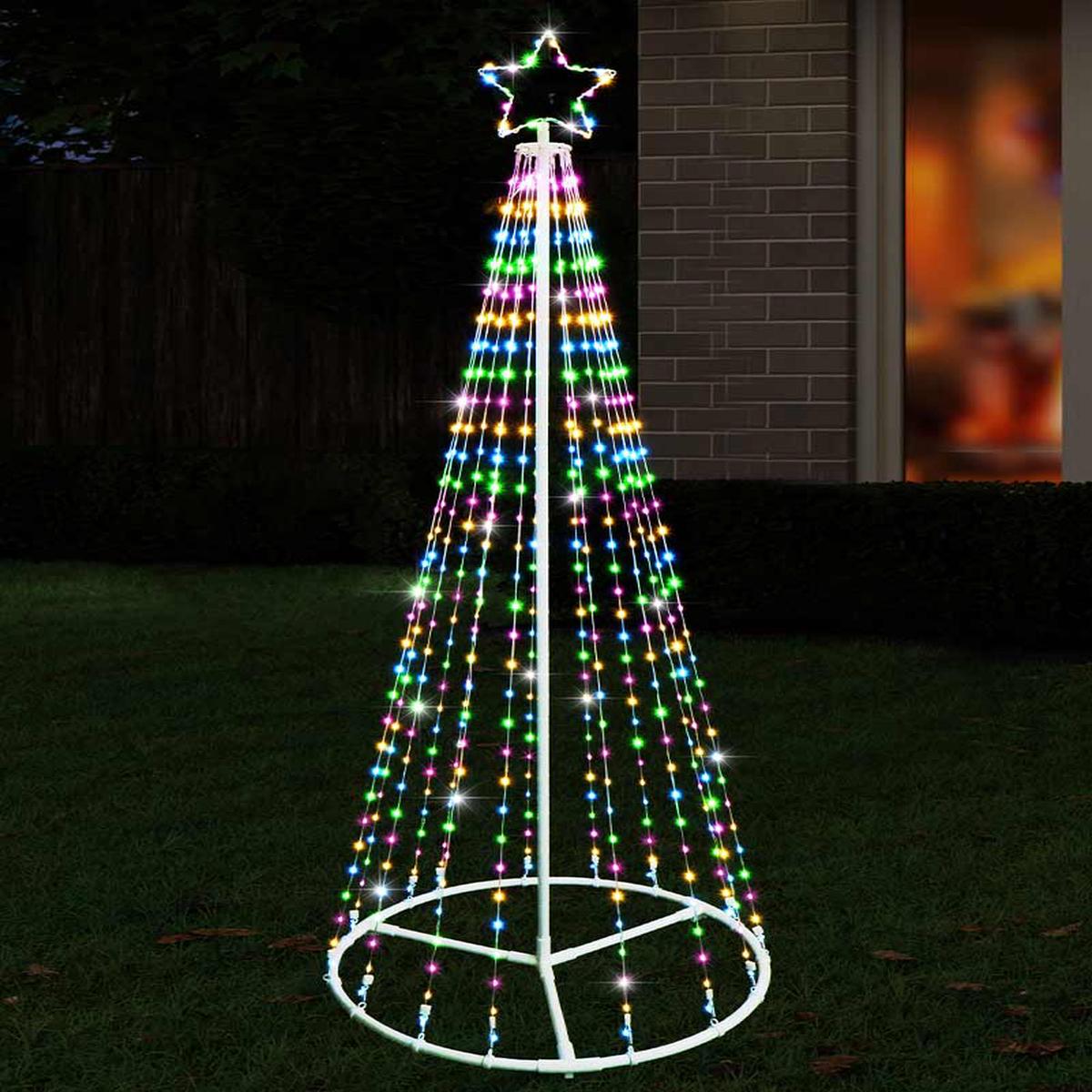 Pastel Multicolour Flexi Wire Christmas Tree LED Christmas Lights 1.8m