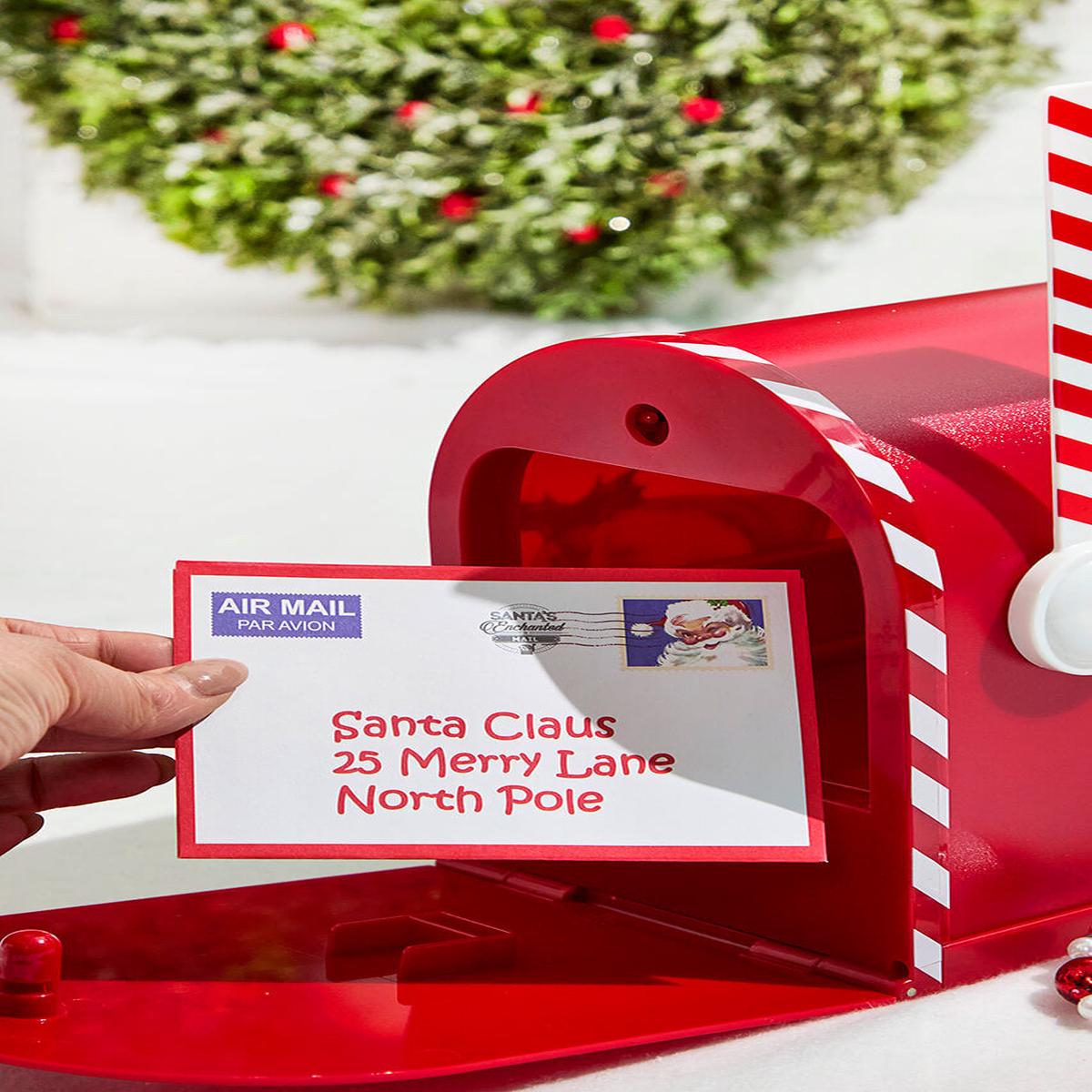 Santas Enchanted Christmas Mailbox 10Inch Magic Decor