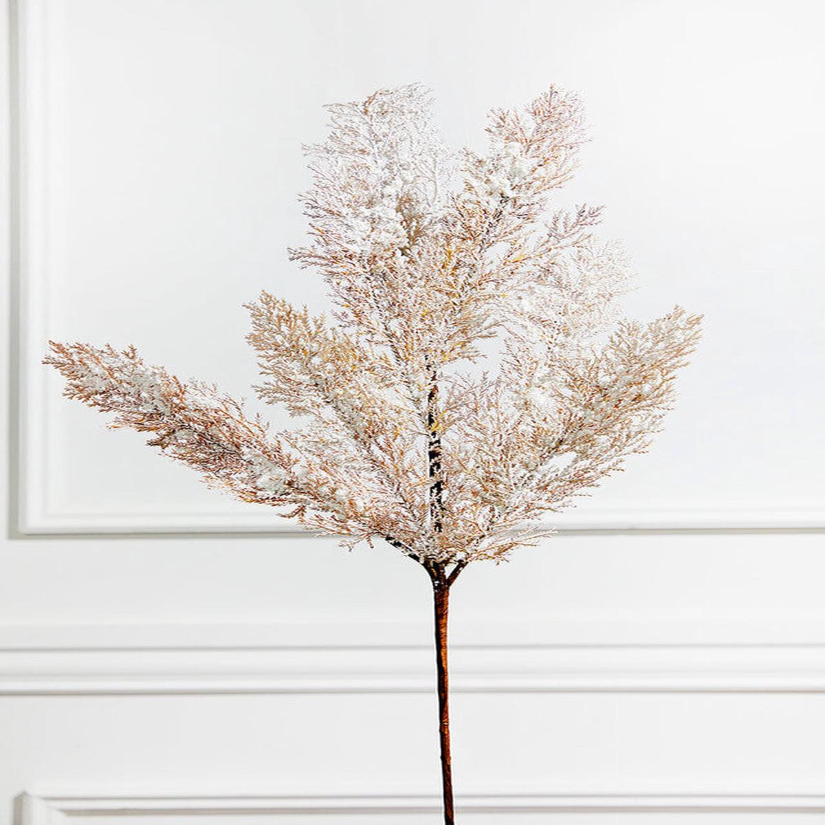 Snow Cedar Christmas Spray 28 Inch Champagne Decor