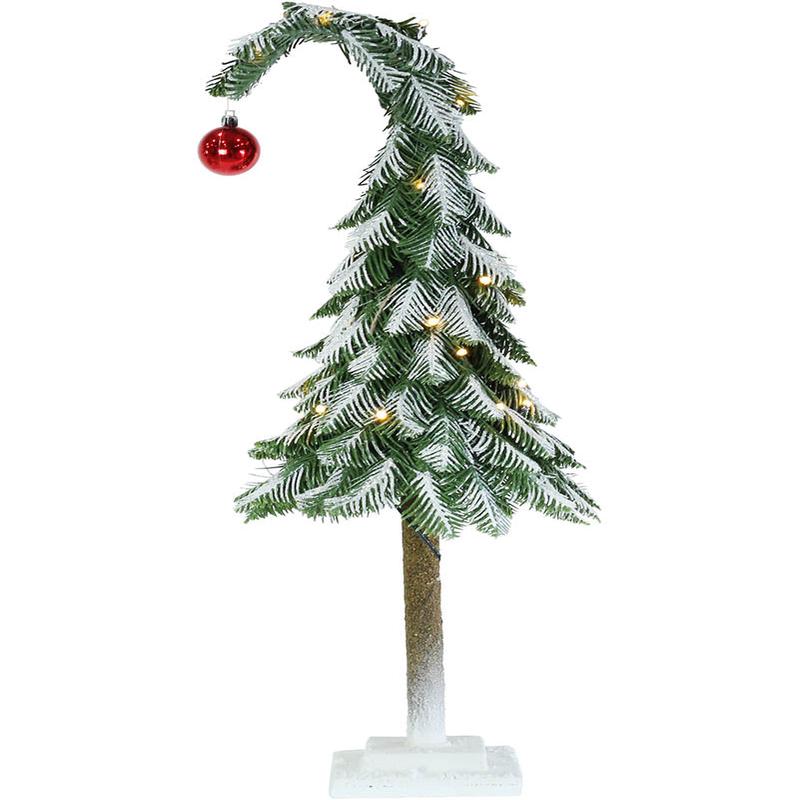 Snowy Curve Christmas Tree with LEDs Christmas Decoration 60cm