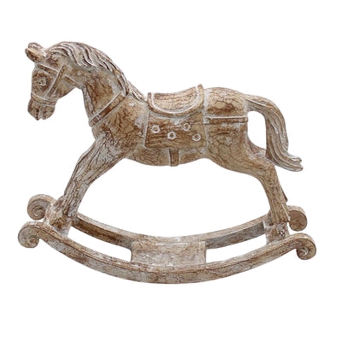 Wing Tai Trading WTT RXF39142 Tan Resin Rocking Horse 9in