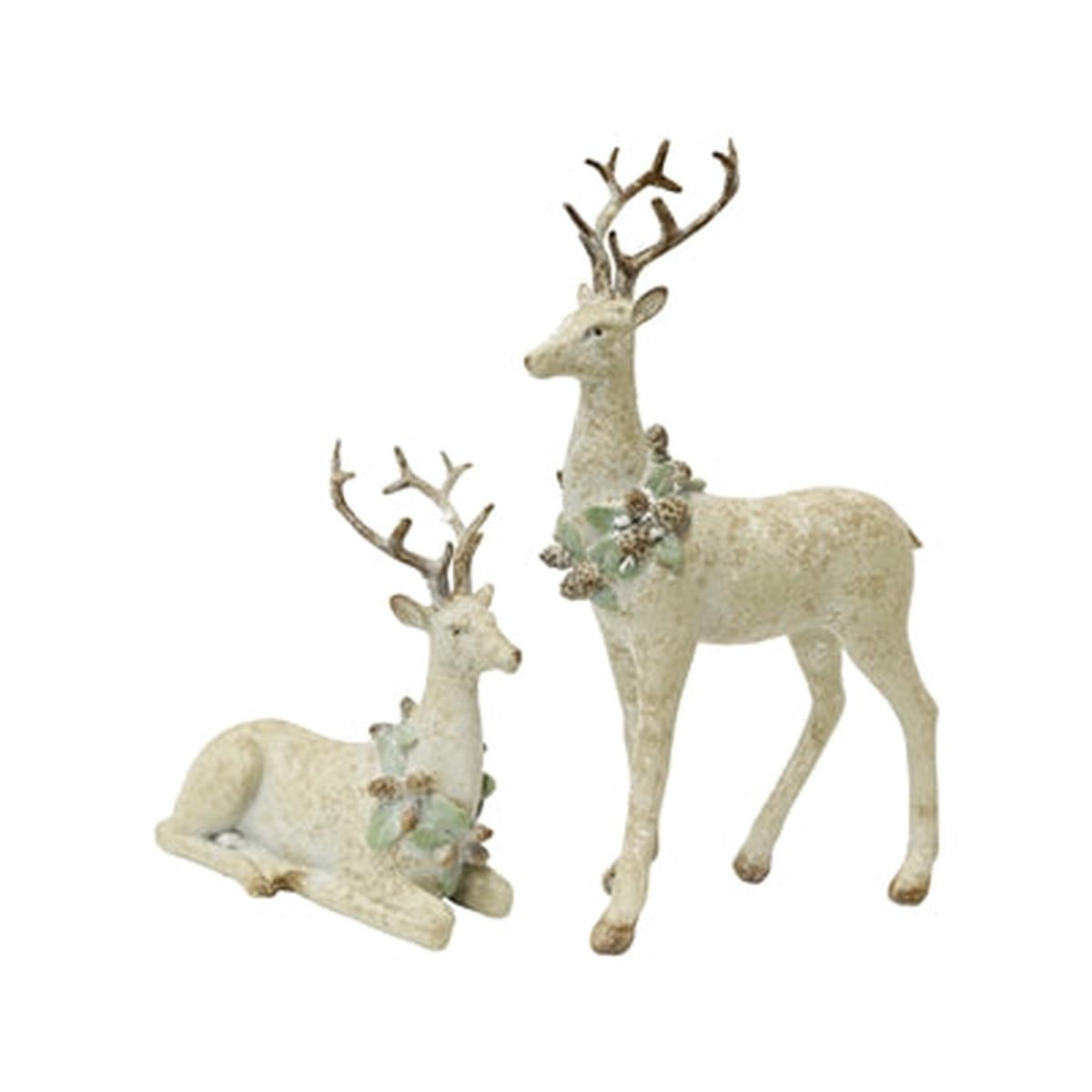 Wing Tai Trading WTT RXF43779x Resin Antique Deer, Small 2 Styles