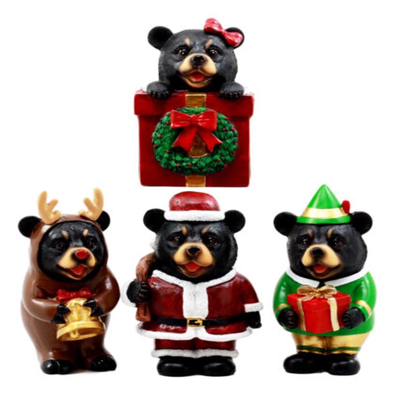 Christmas Bears Figurine Set 4