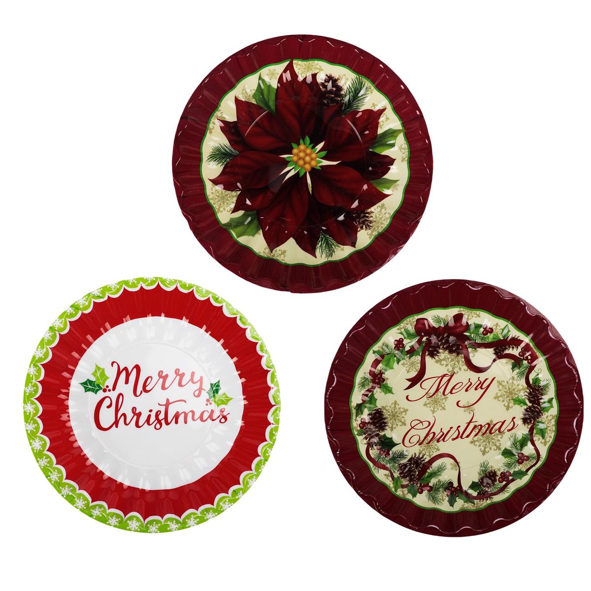 Round Christmas Platter 33cm