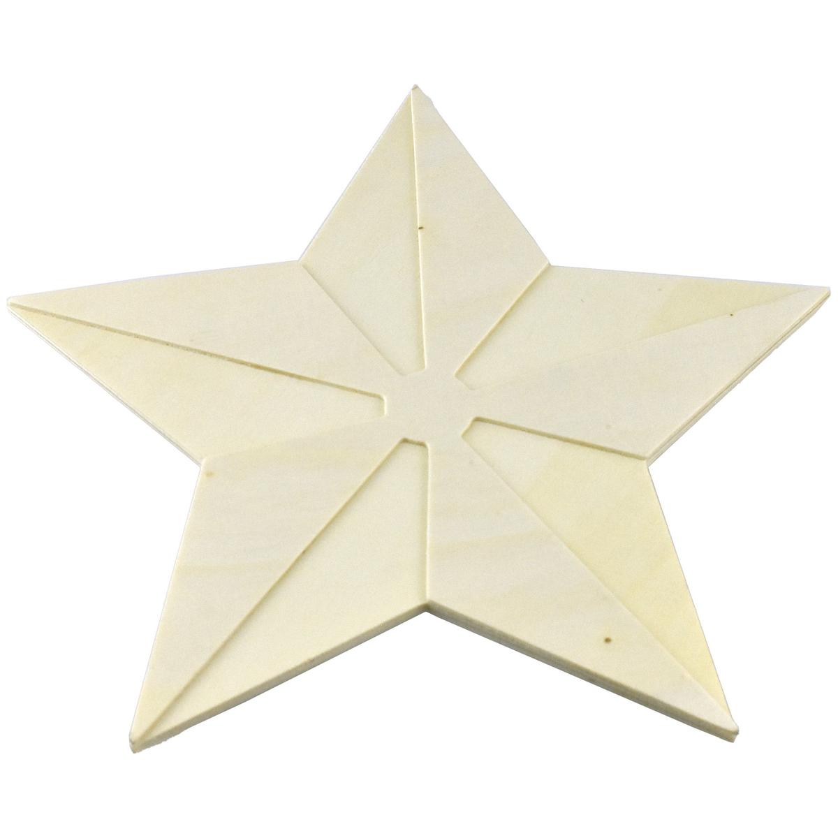 Christmas Craft Wood Star, 10-Inch