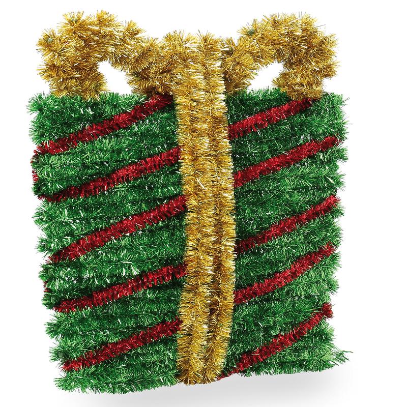 Gift Box - Tinsel wall plaque