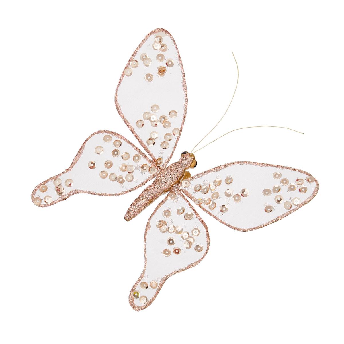 Premier TD205364P Voile Butterfly Sequins Clip - Pink