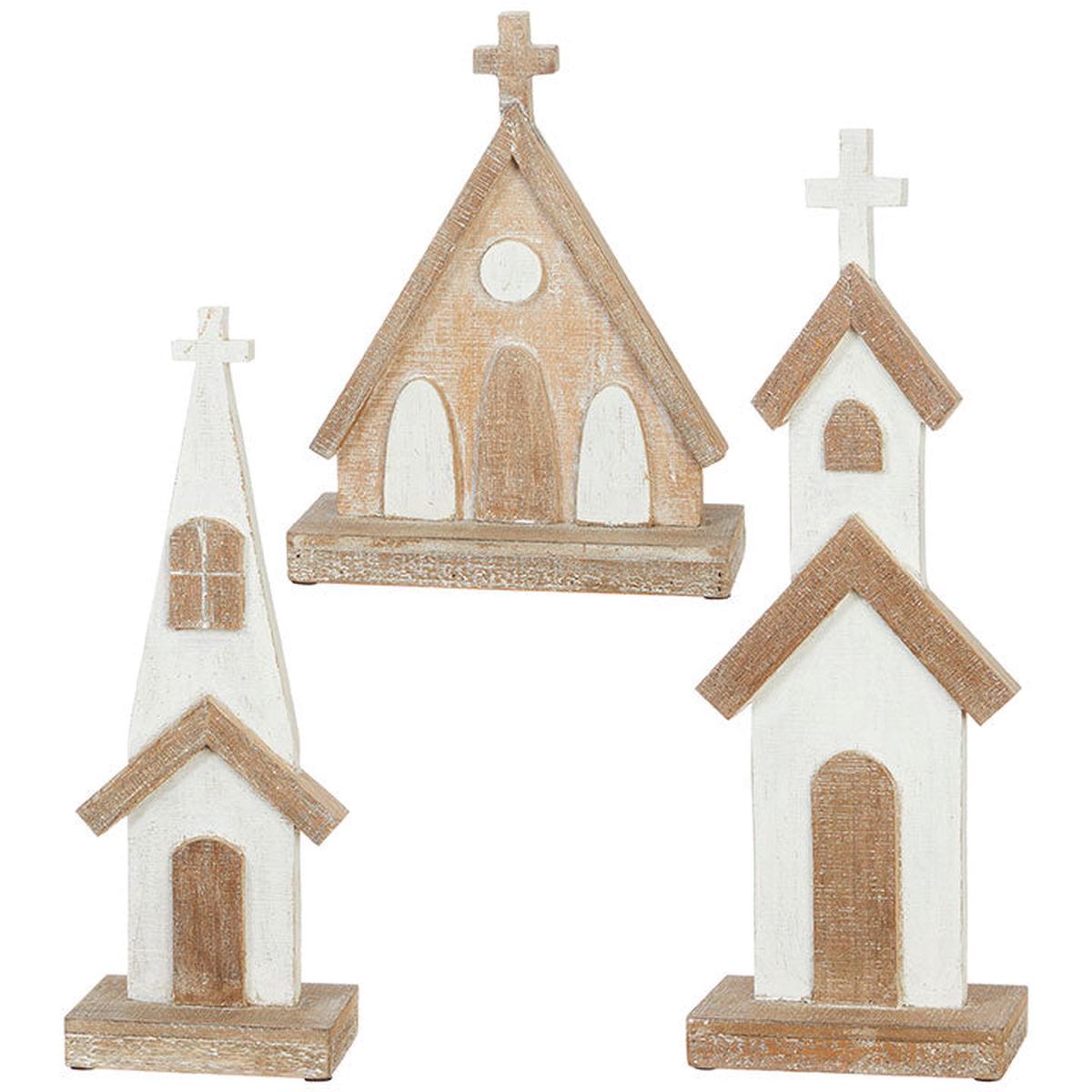 Raz Imports RZ 3959080xx Oh Holy Night Wooden Church - 3 Sizes
