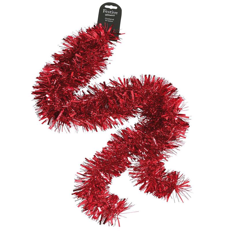 Shiny Red - Shiny chunky tinsel