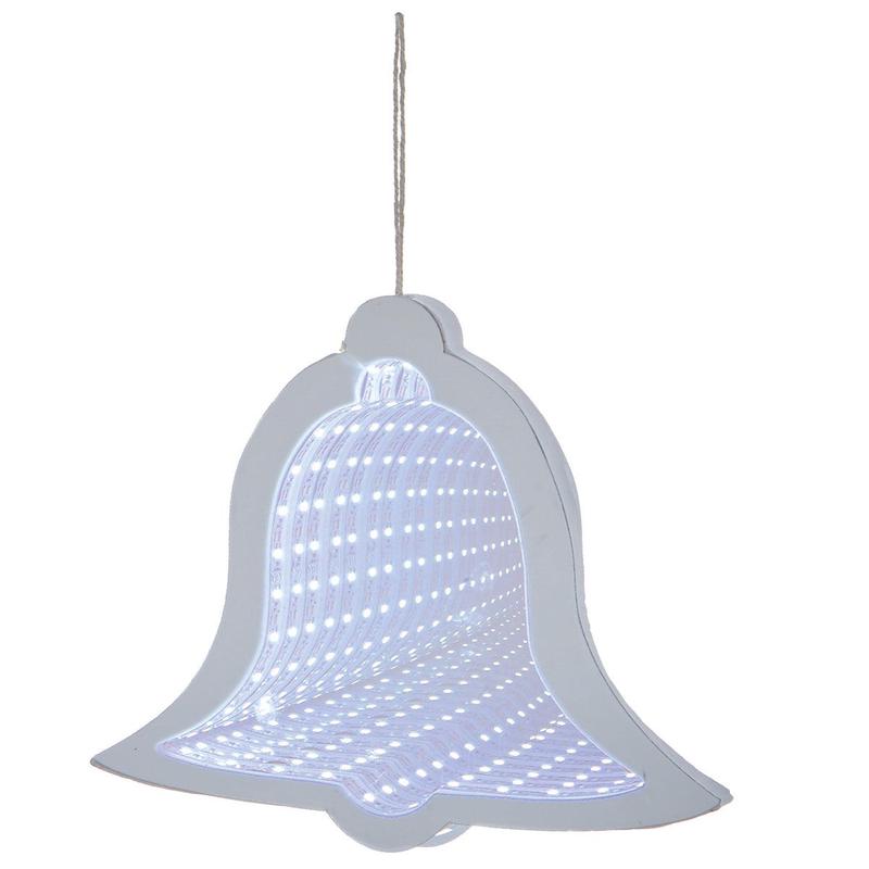White - LED Bell infinity mirror