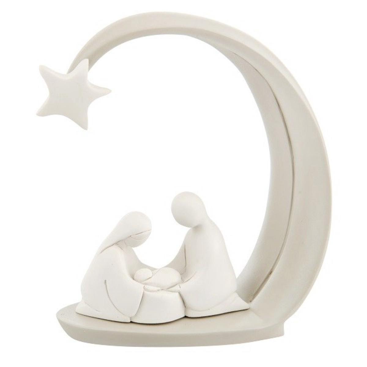 BONGELLI PREZIOSI - Comet Nativity Scene Christmas Nativity Hazelnut White 13 cm Marmorino