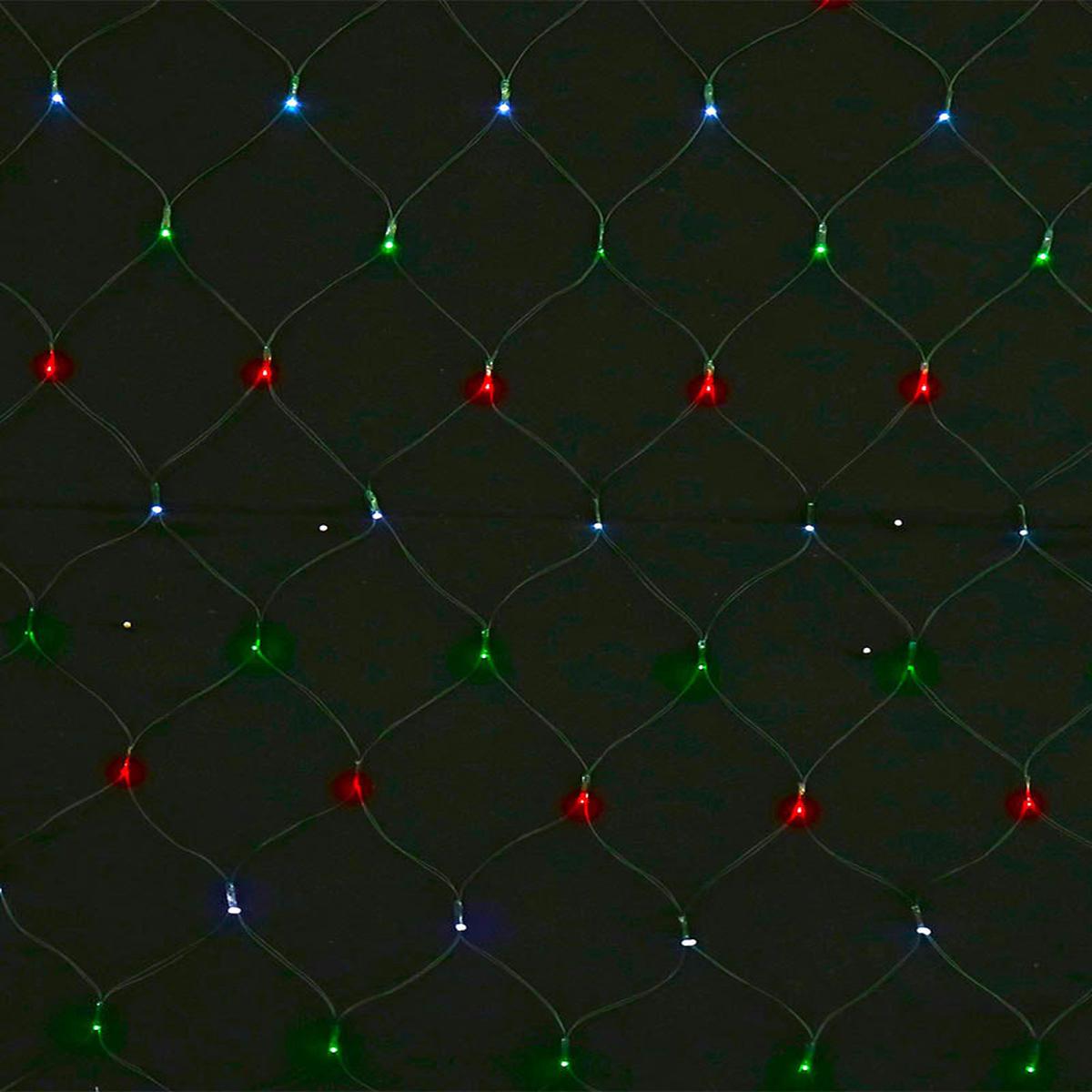 Christmas Coloured 150 Piece Solar LED Net Lights