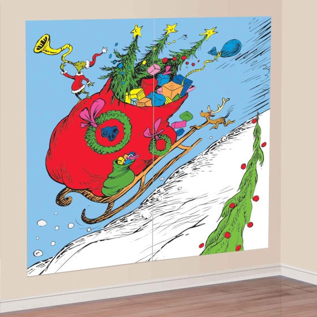 Dr. Seuss The Grinch Scene Setters Add On Wall Decorations (Pack of 2)