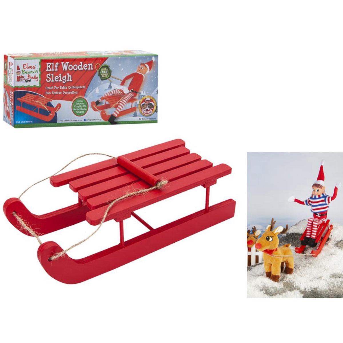 Elves Behavin Badley Elf Wooden Sleigh