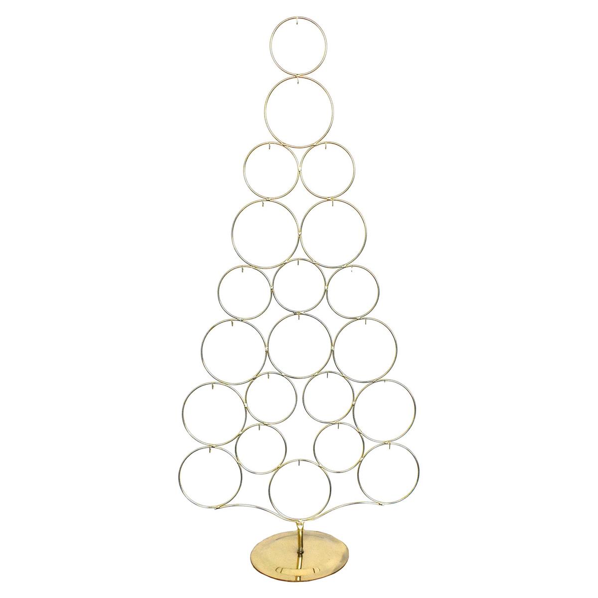 Metal Christmas Tree Hanging Ornament Rack, 42-Inch - Gold
