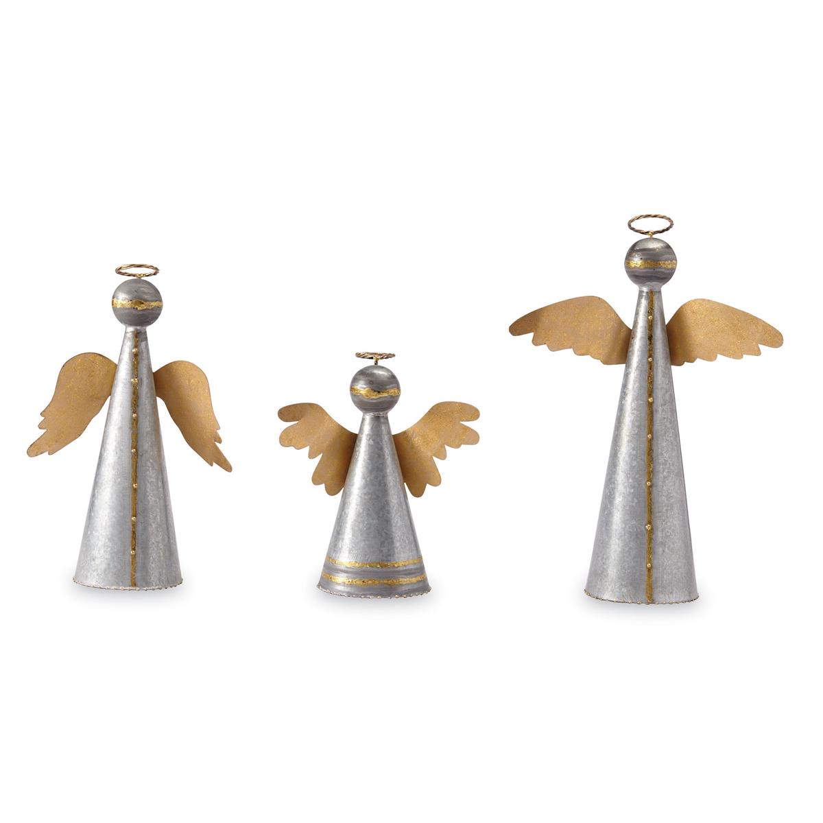 Mud Pie MP 4982005xx Tin Angel Sitter Set of 3