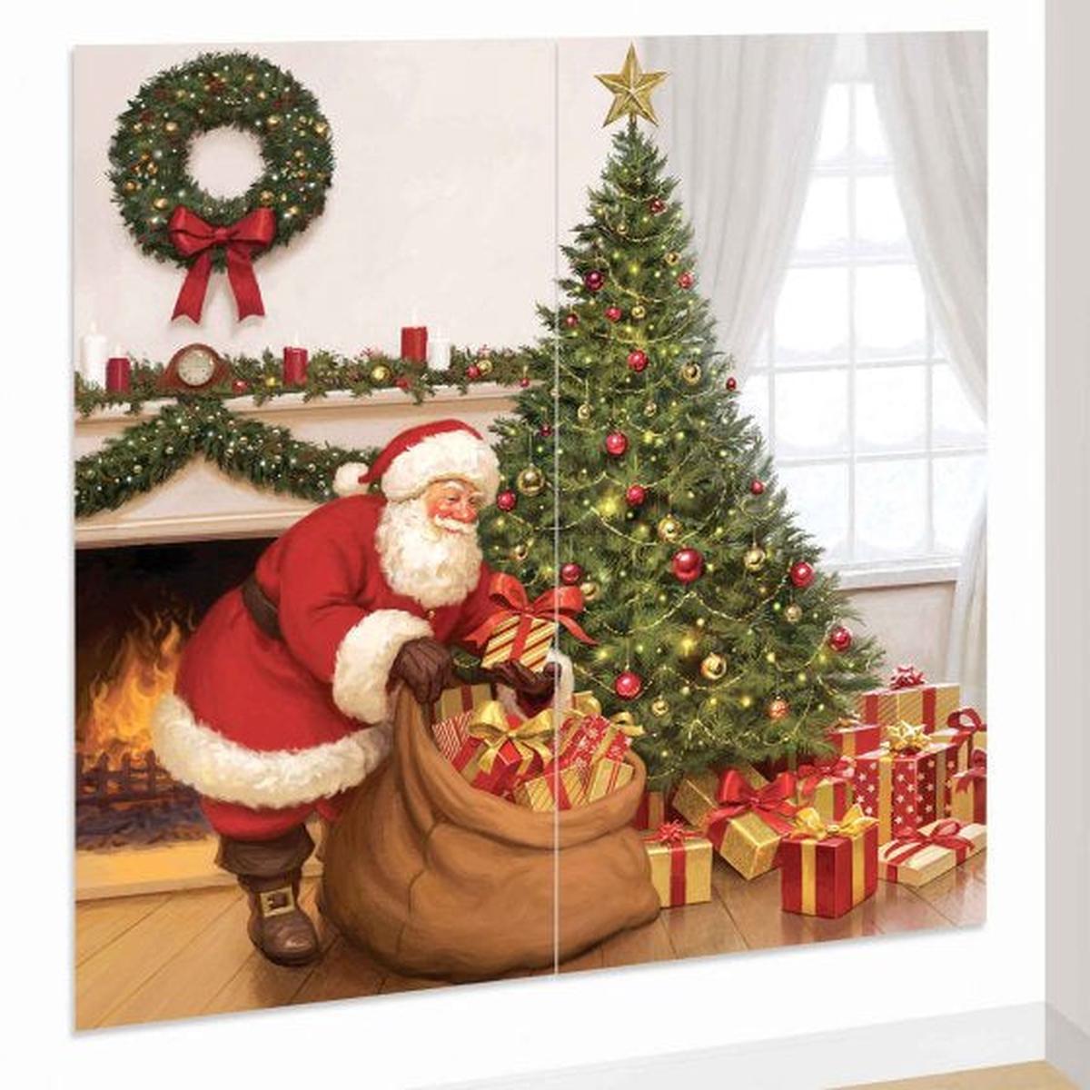 Santa Claus Scene Setters Wall Decorating Kit