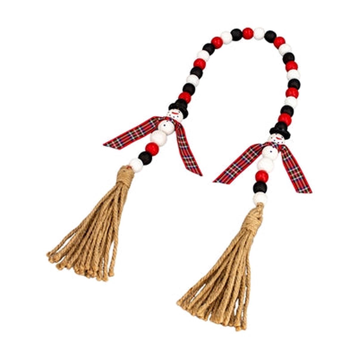 Wing Tai Trading WTT WXQ26798 Black, White & Red Bead Garland- 48