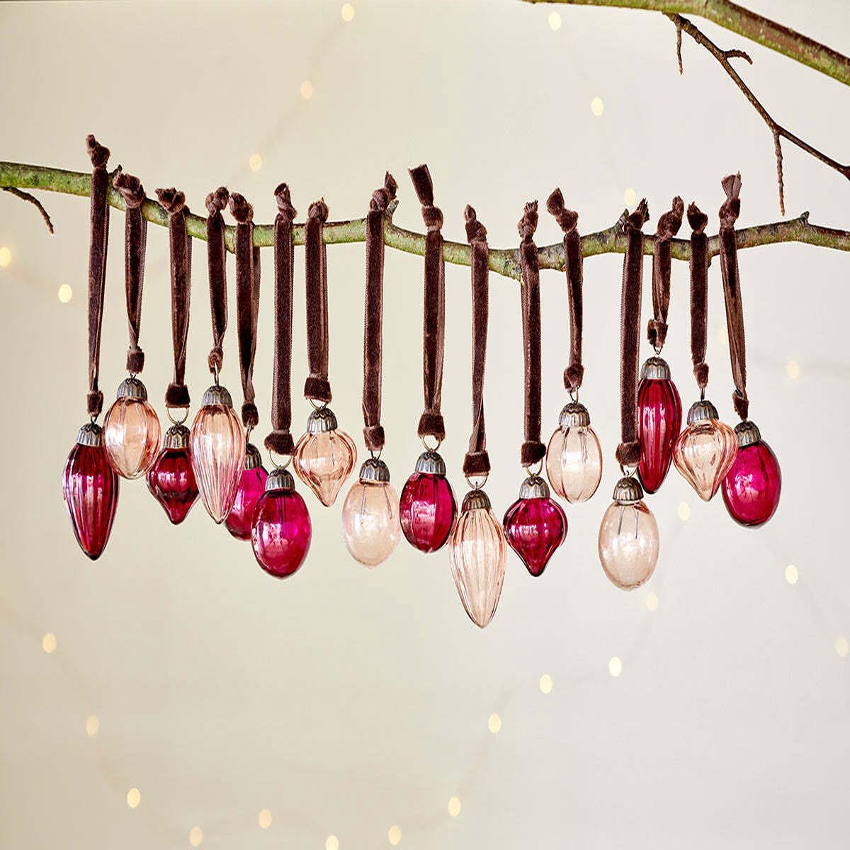Adisa Bauble Jar - Ruby & Copper (Set of 16)