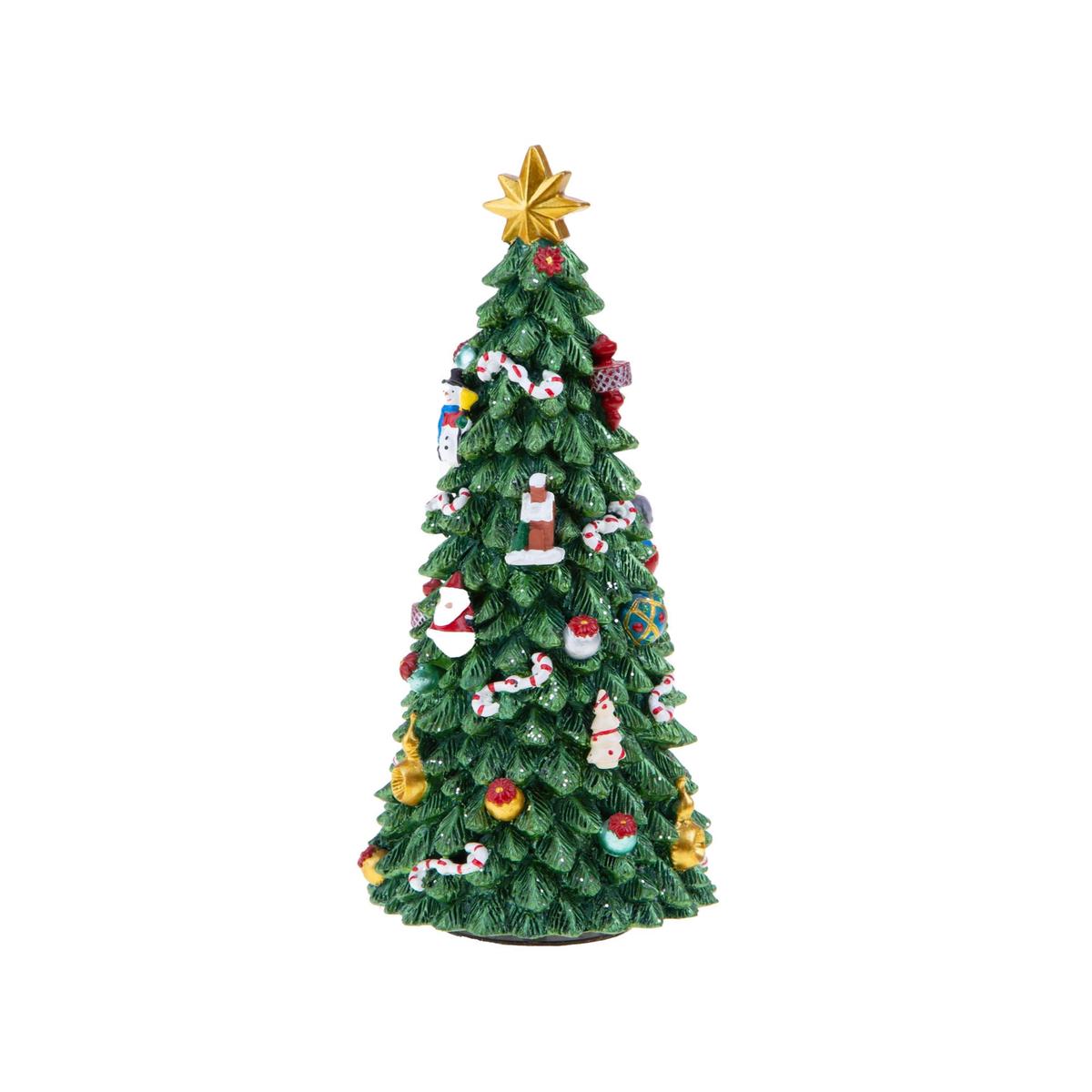 BIANCHI DINO - Christmas Tree with Music Music Box Christmas Decoration 21 cm Resin