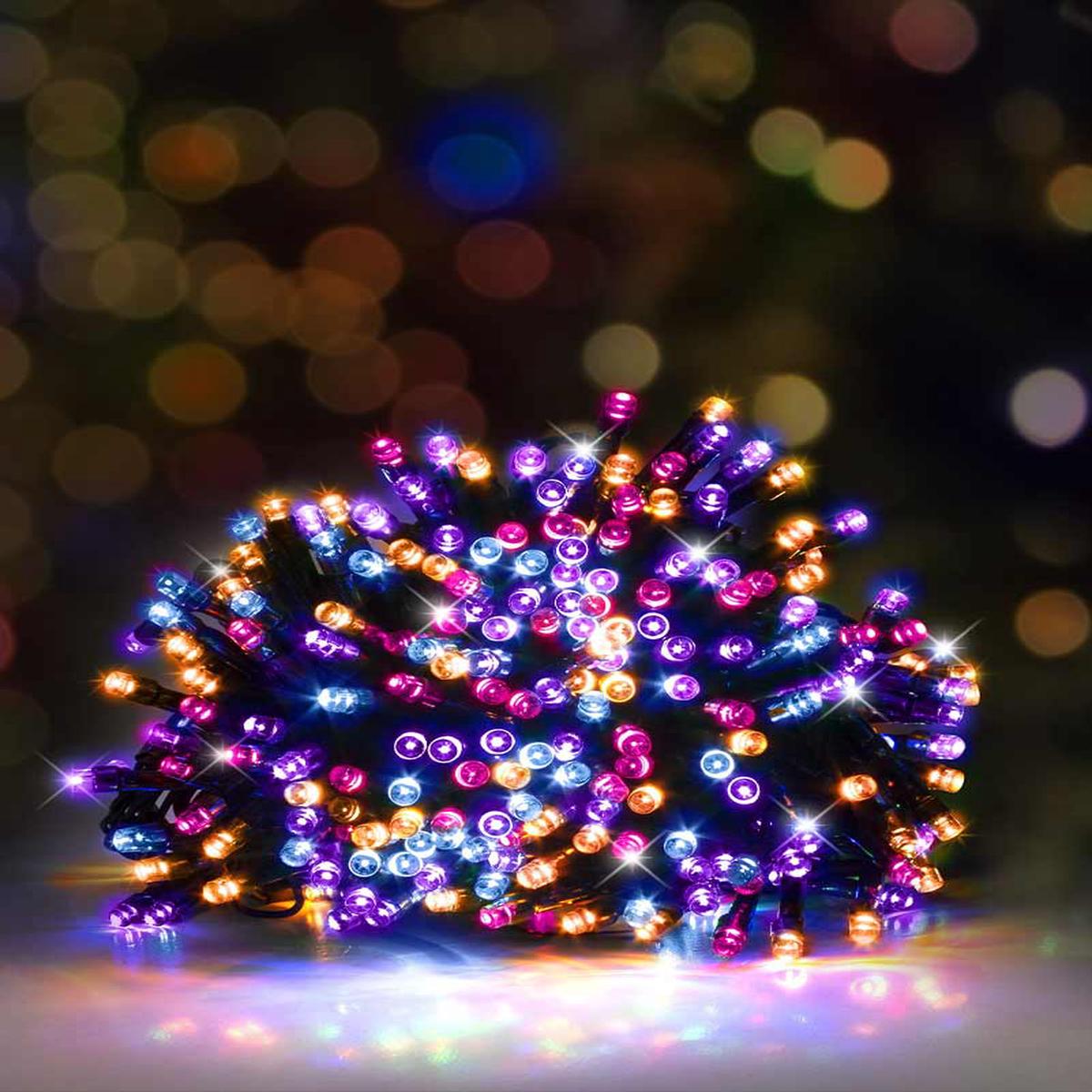 Carnival Coloured Fairy Lights 500 Piece Solar LED Lights