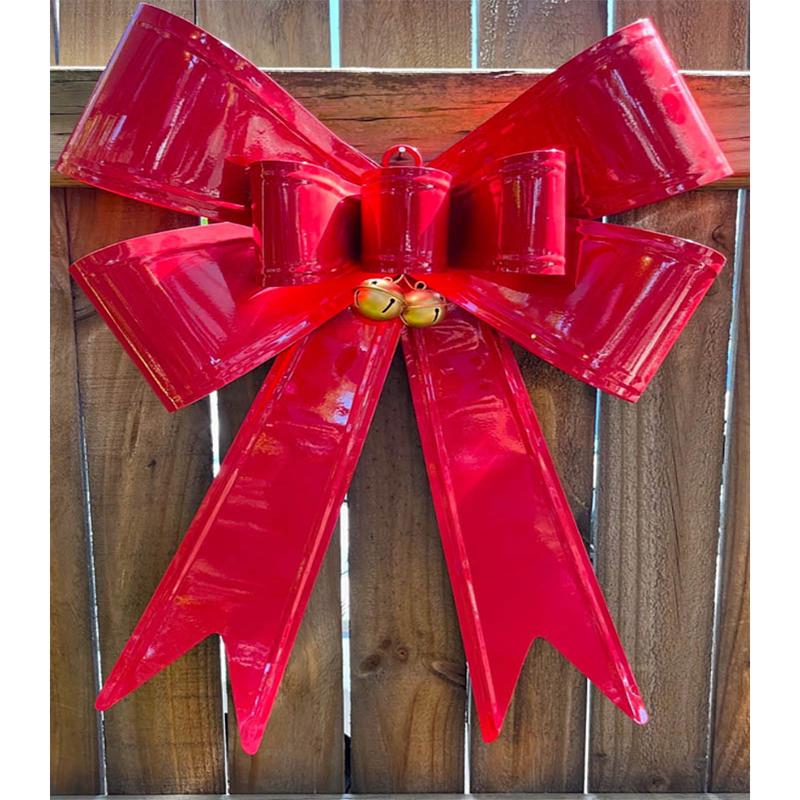 Christmas Hanging Metal Bow 60cm
