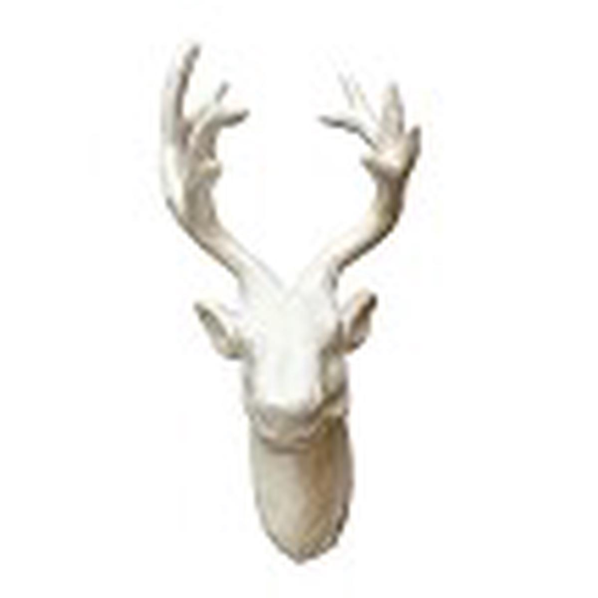 Dekorasyon Gifts DG CM-RH-W Paper Mache Deer Head Decor, White