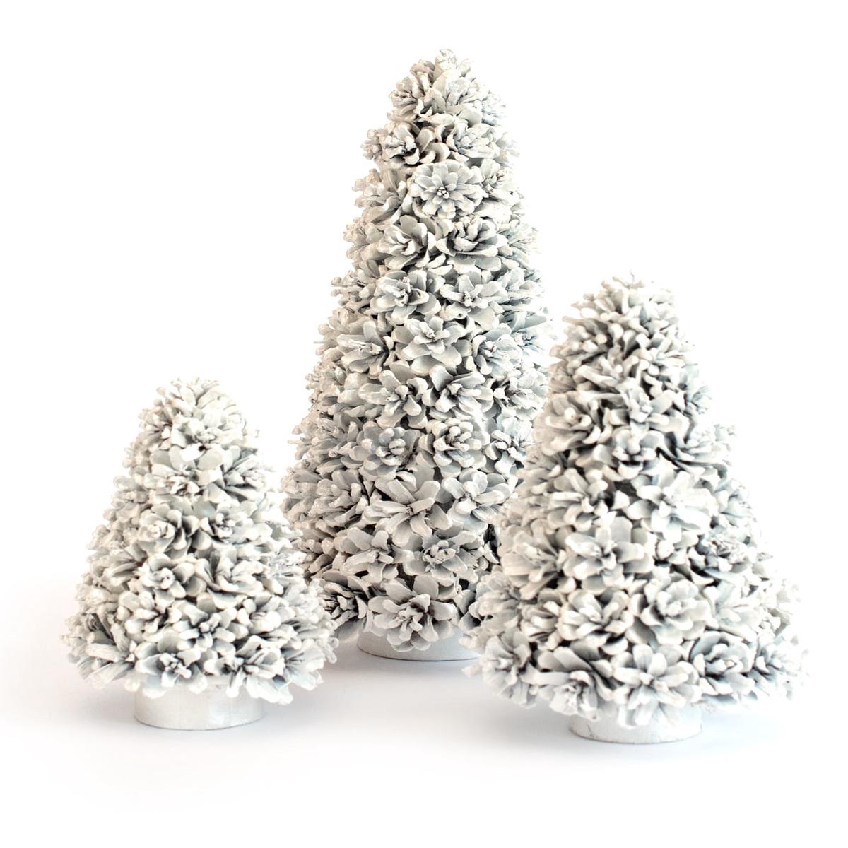 Dekorasyon Gifts DG PT-XT-PCxx Pine Cone Tips Tree, Pearl White