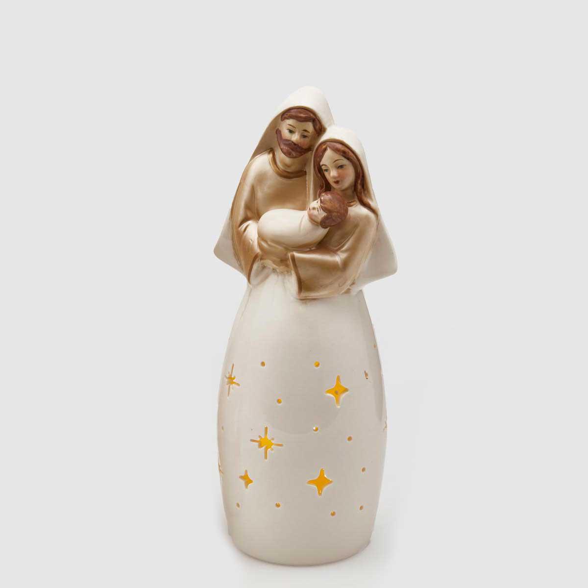EDG Christmas Decoration Nativity Stars w/LED 24cm Ceramic