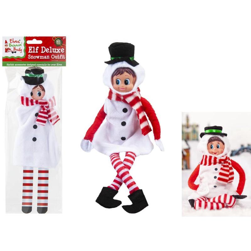 Elves Behavin Badley Elf Snowman Outfit