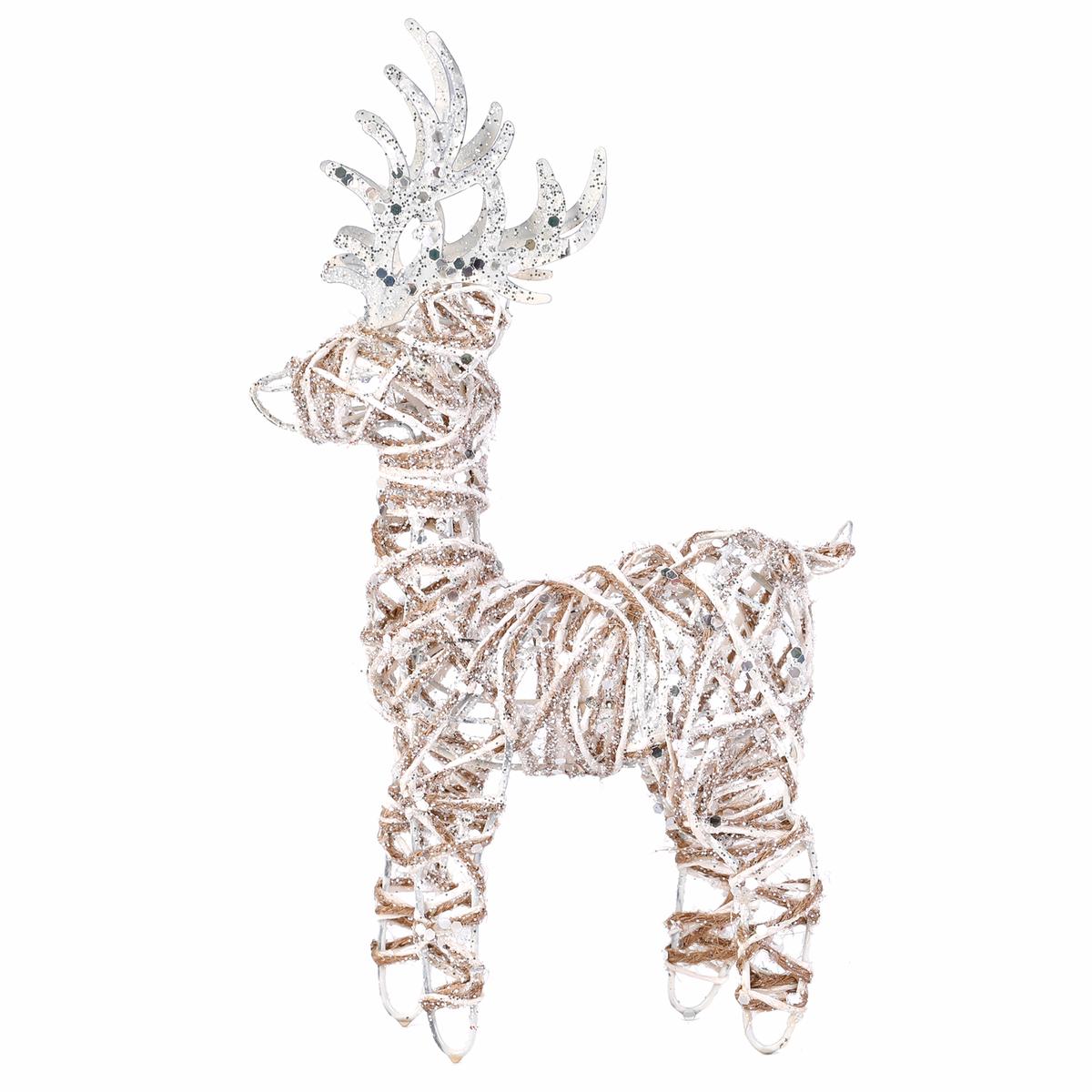 Metal Twine Deer Decoration 24x13cm