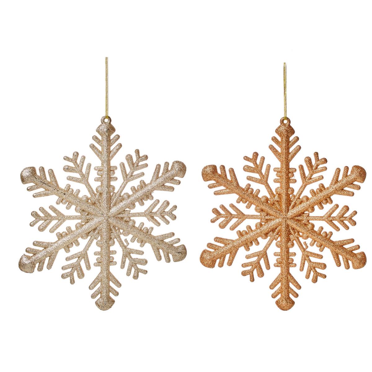 Premier AC195471CG Glitter Snowflake 30cm - Champagne / Gold
